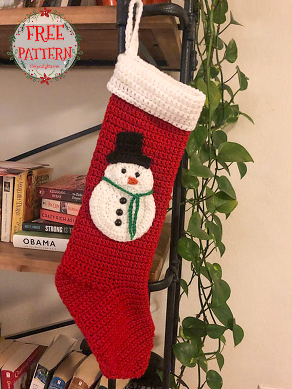 Chenille Crochet Christmas Stocking