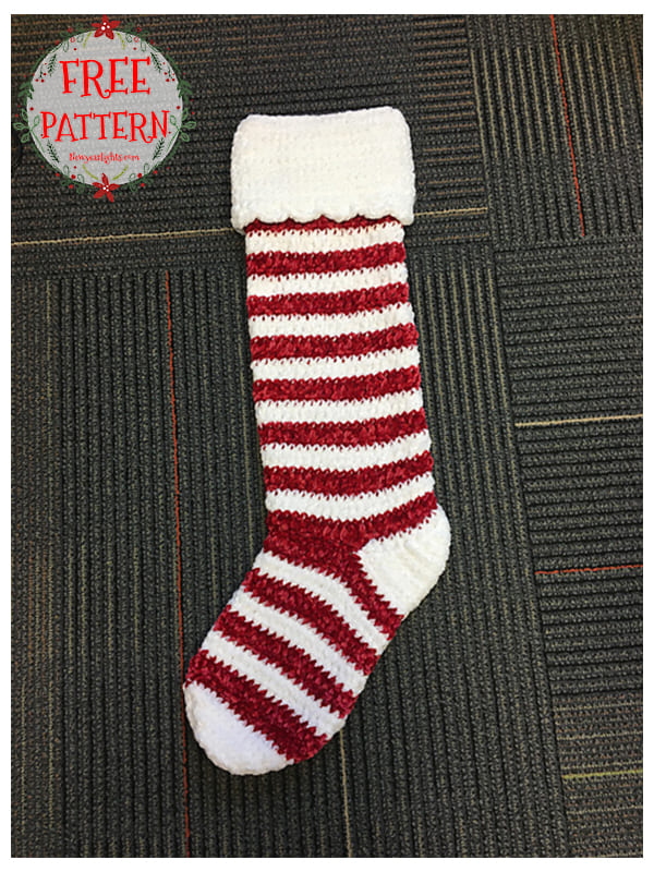 Classic easy Crochet Christmas Stocking