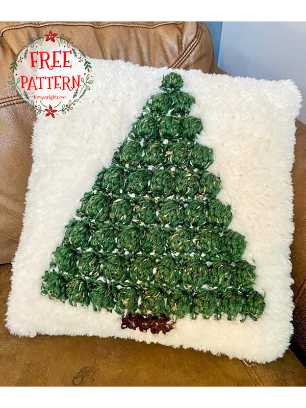 Crochet christmas pillow