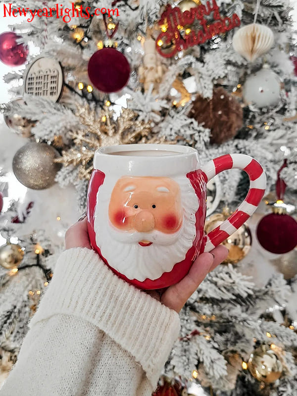 antique christmas mugs