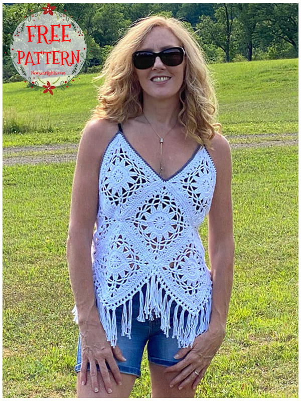 boho crochet tank top