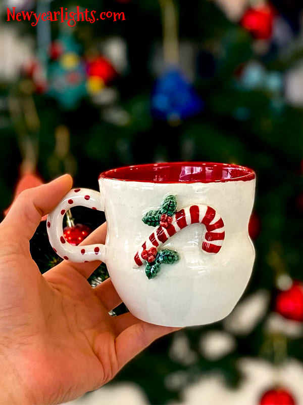 candy cane christmas mug