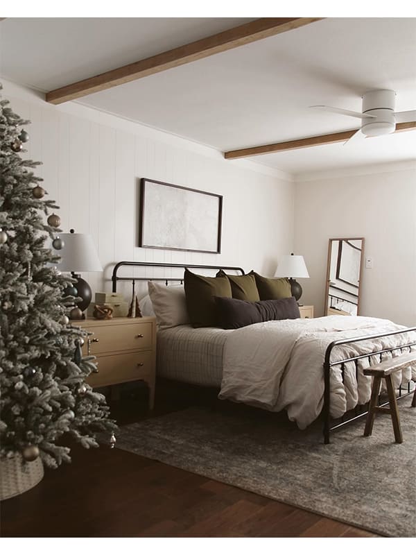 christmas tree in bedroom