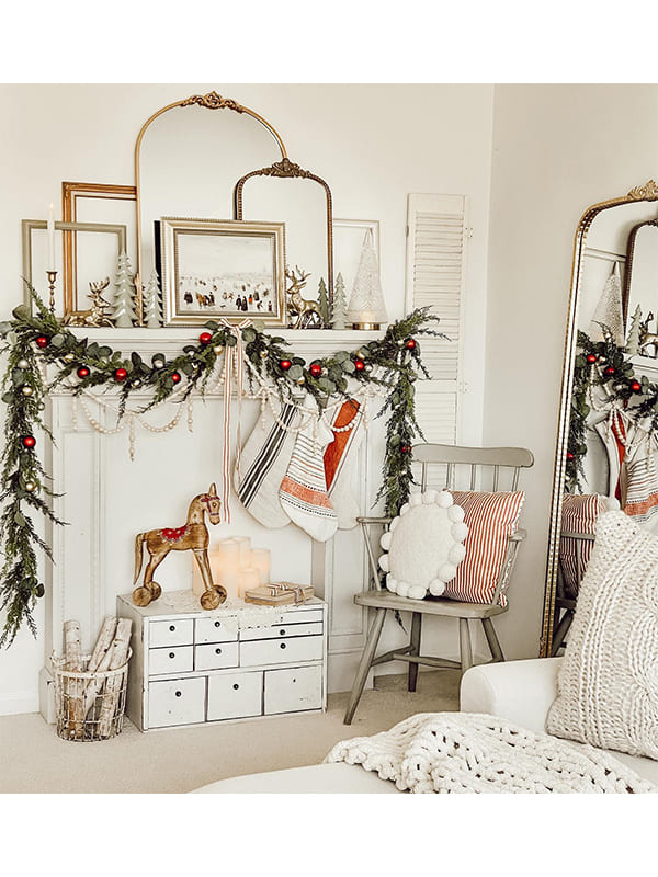 country christmas living room decorating