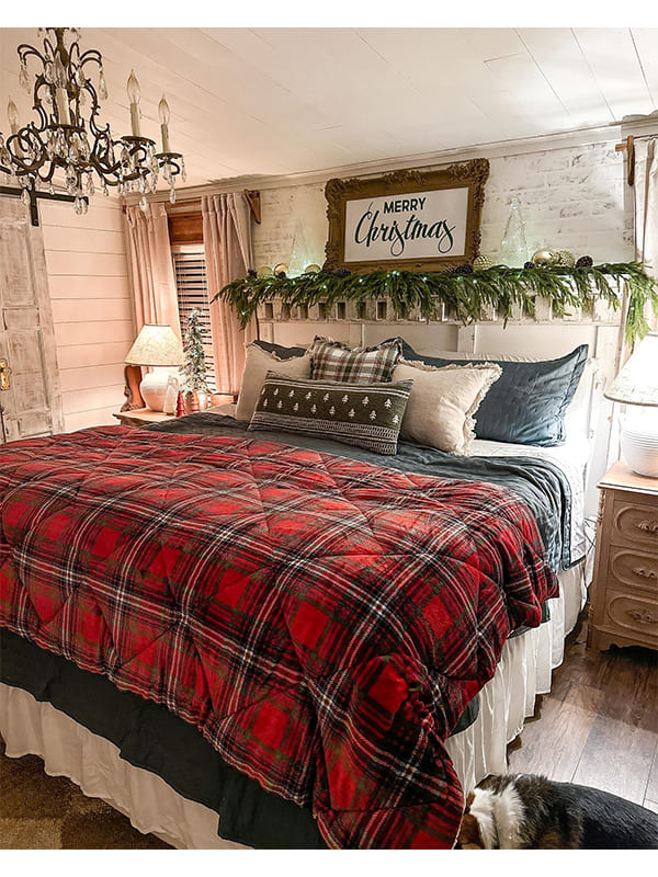 cozy christmas bedroom