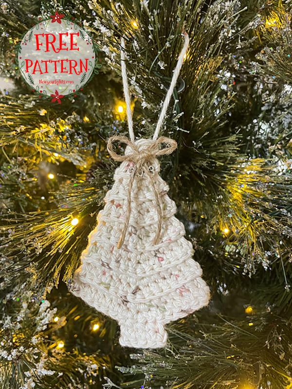 crochet christmas tree and star ornaments