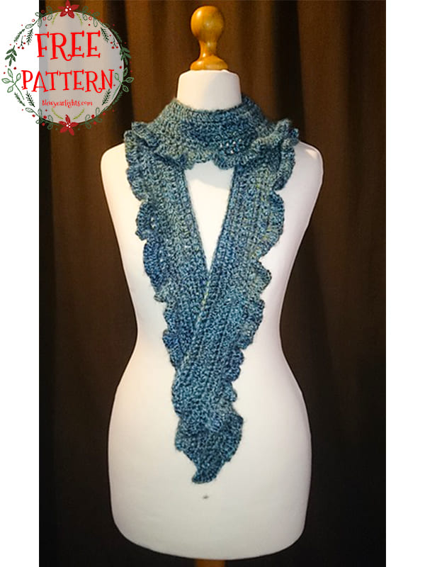 crochet ruffle scarf pattern