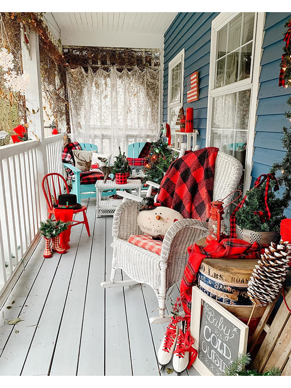 farmhouse christmas porch