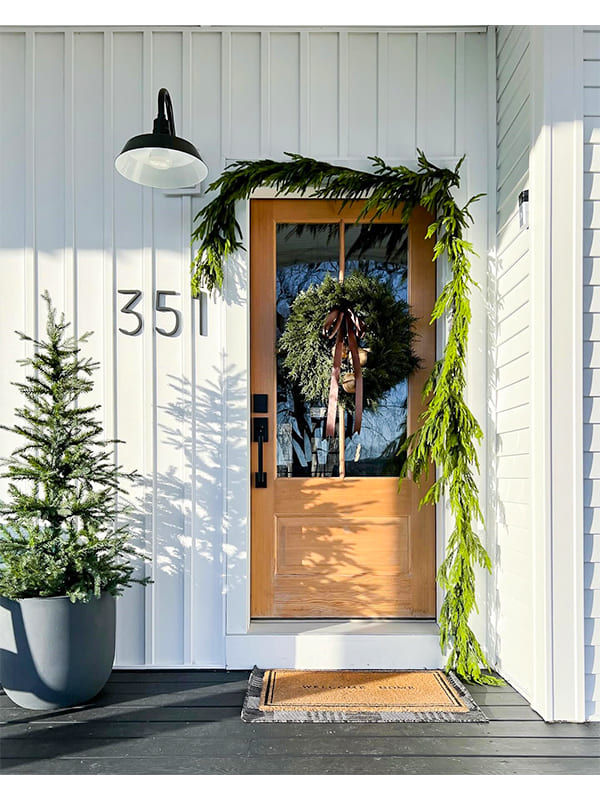 front porch christmas garland