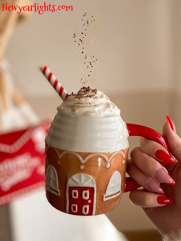 gingerbread house christmas mug