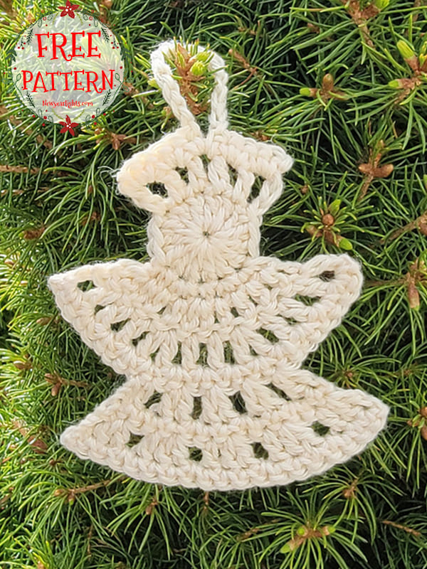 lacy crochet angel ornament​