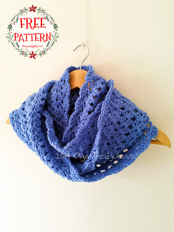 lacy infinity scarf crochet pattern