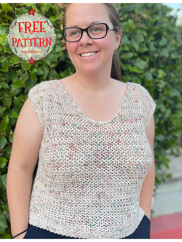 oversized crochet mesh tank top pattern