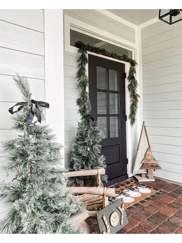 porch christmas tree set