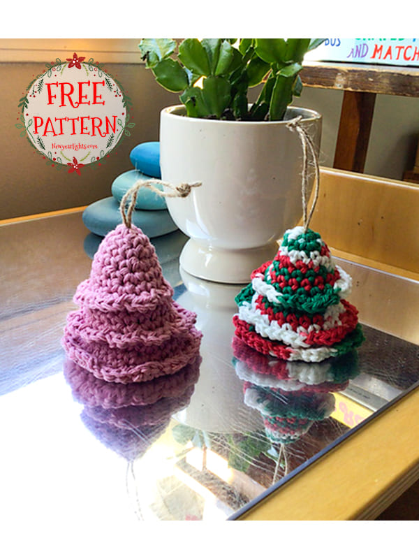 rustic crochet christmas tree ornaments