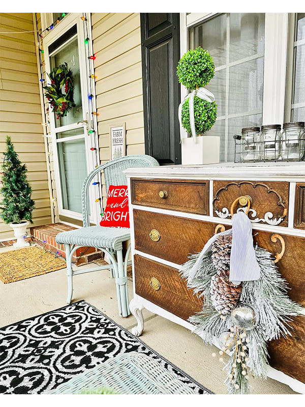 rustic front porch christmas decorating ideas