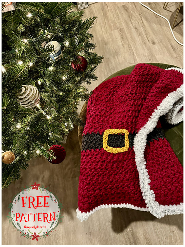 santa christmas crochet blanket