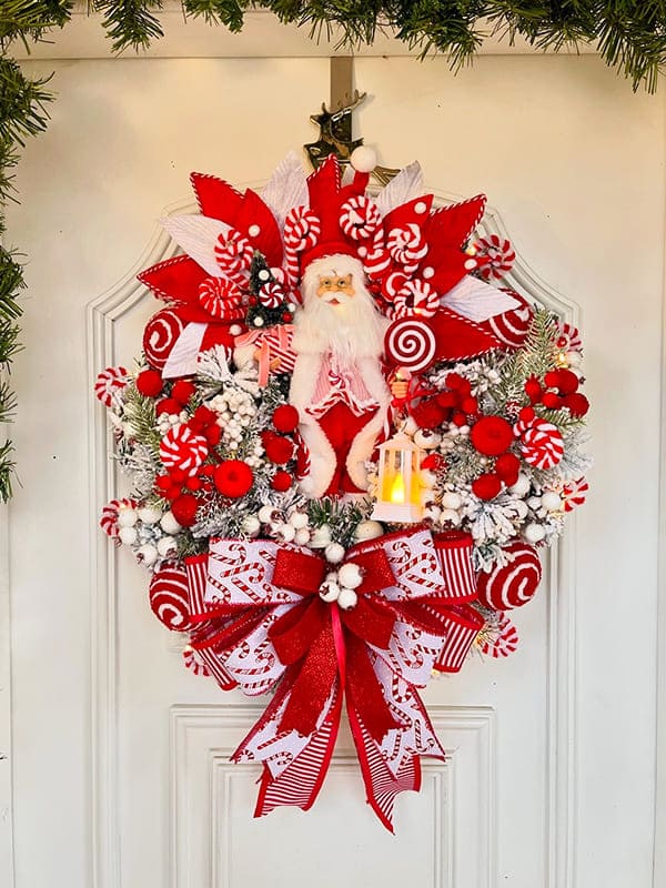 santa christmas wreath