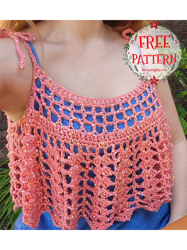 shell crochet mesh tank top pattern