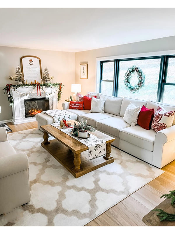 simple christmas living room decor