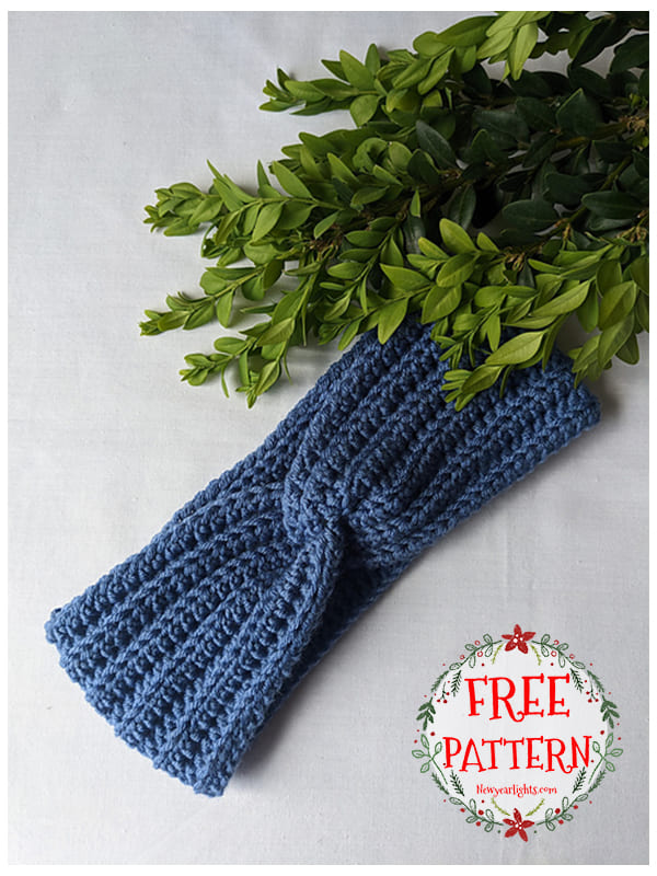 simple twisted ear warmer crochet pattern