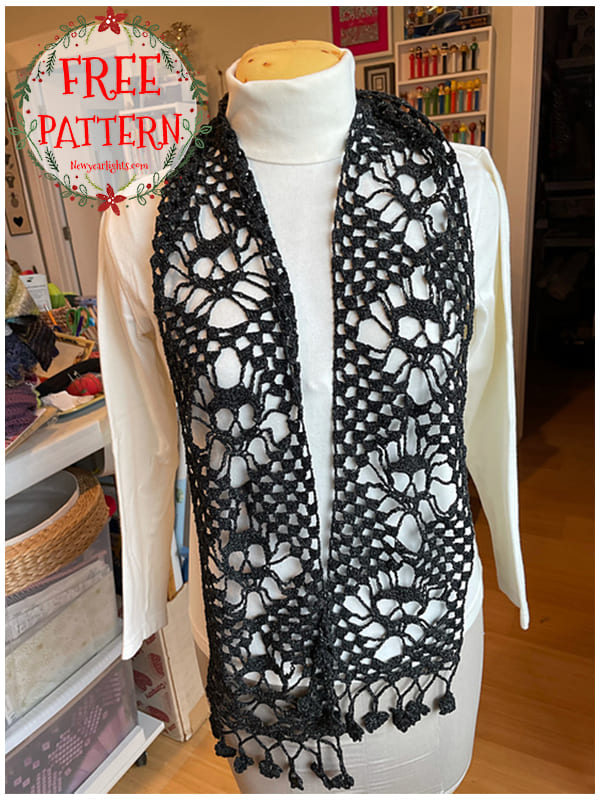 skull crochet scarf pattern