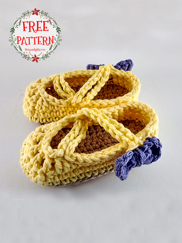 strapped crochet baby booties free pattern