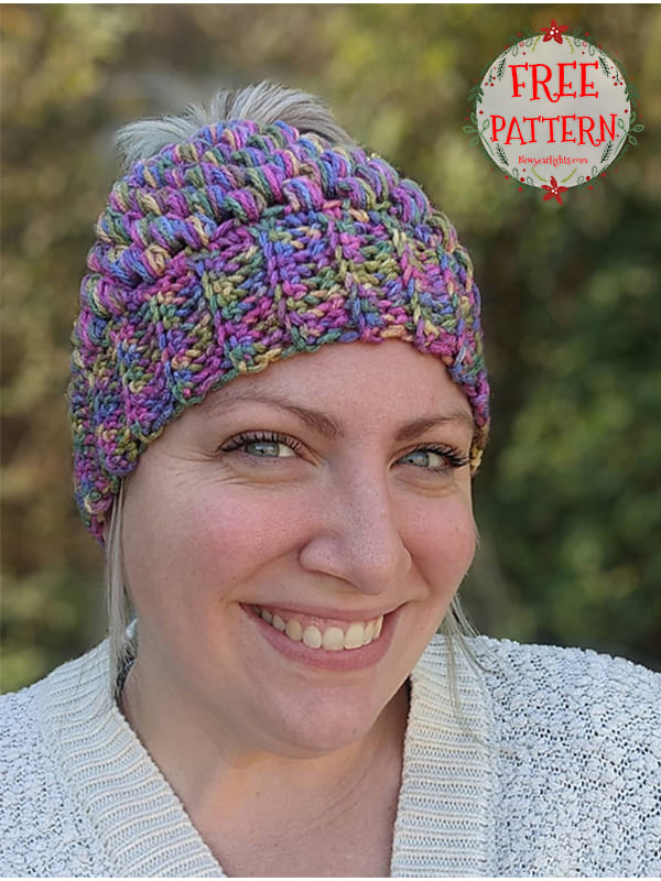 super cute messy bun beanie crochet pattern