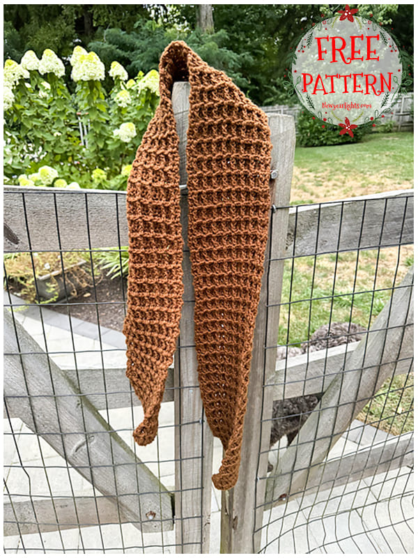 waffle stitch crochet scarf