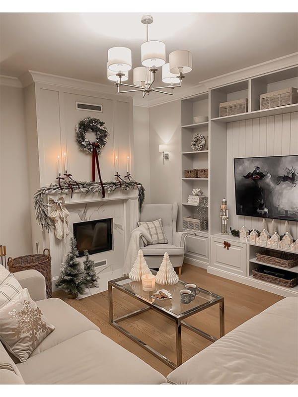 white living room decor