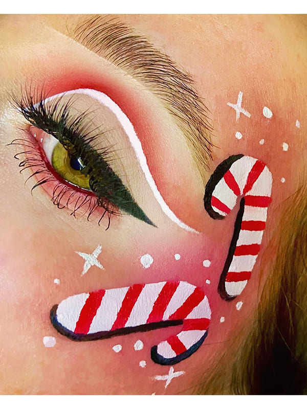 candy cane christmas eyeshadow