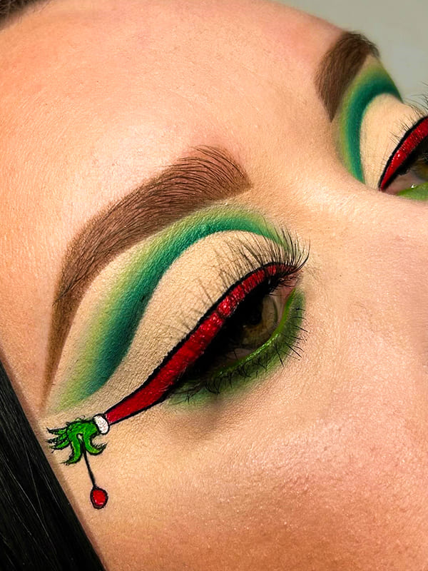 grinch christmas eyeshadow