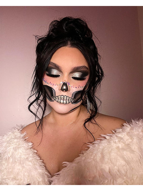 halloween skull makeup