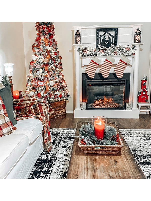 rustic buffalo plaid christmas tree