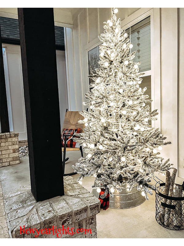 rustic white christmas tree ideas