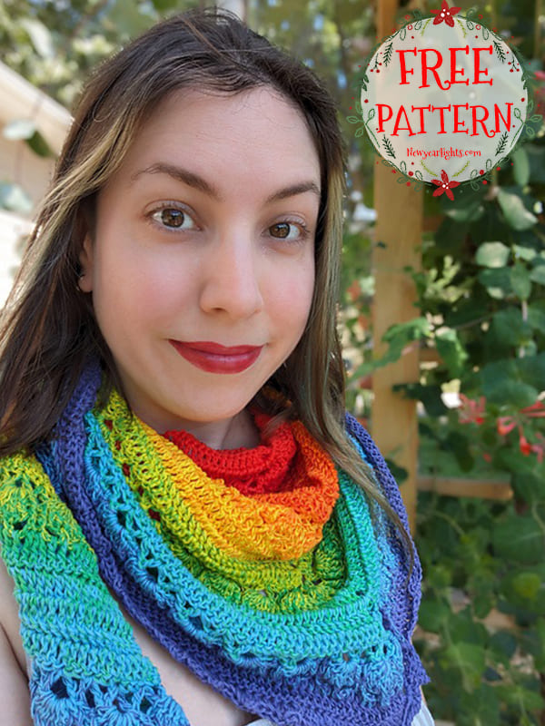 shaped crocheted triangle shawl pattern