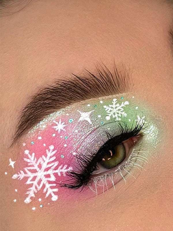 snowflake christmas eyeshadow