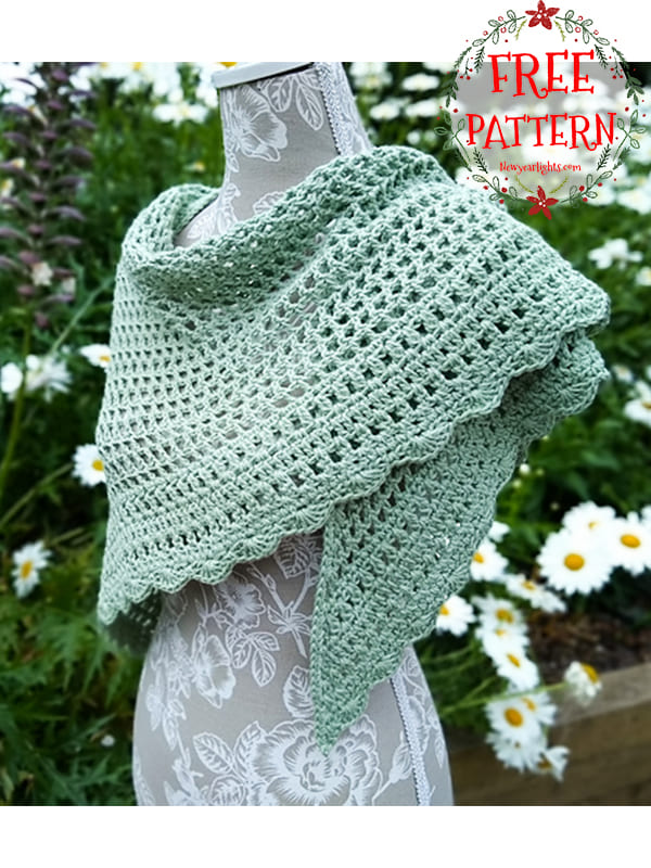 traveller crocheted triangle shawl pattern