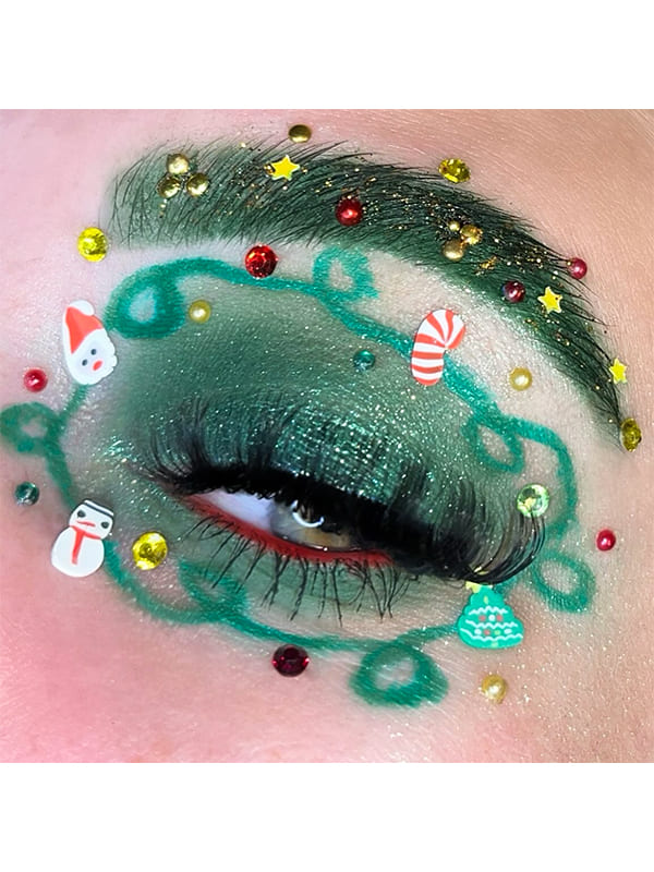 wreath green eye makeup looks