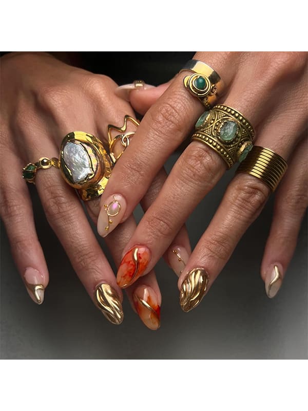 elegant fall nails