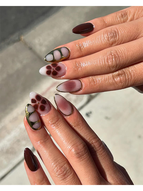 fall almond nails