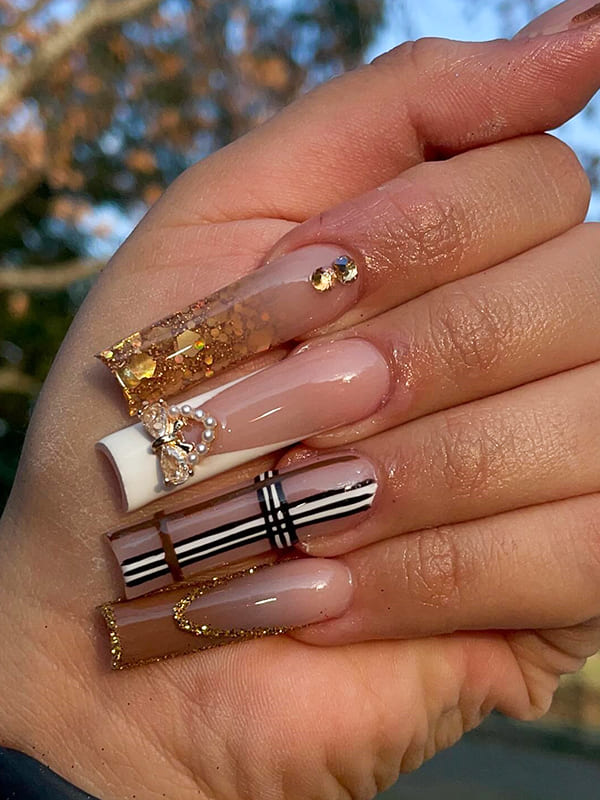 fall coffin nail designs​