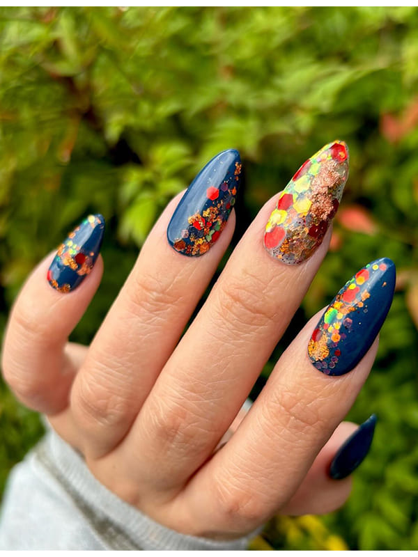 fall dip nails