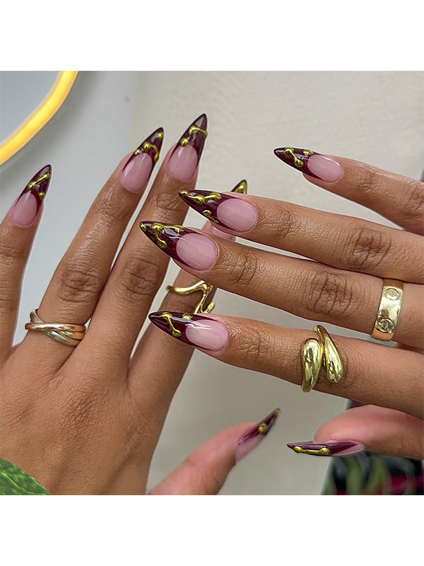 fall french nail designs