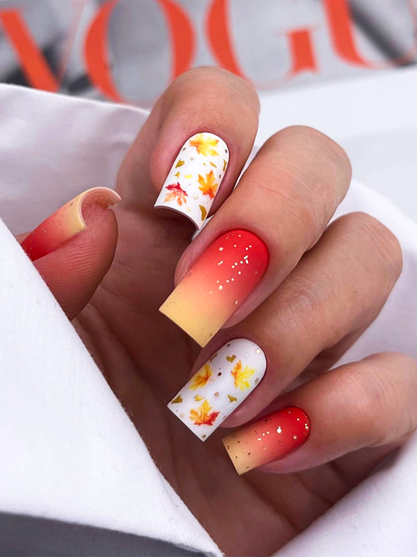 fall leaf nail art