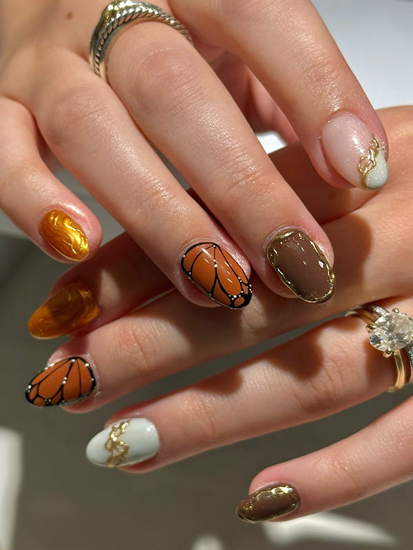 fall shellac nails​