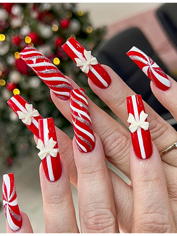 acrylic nails xmas