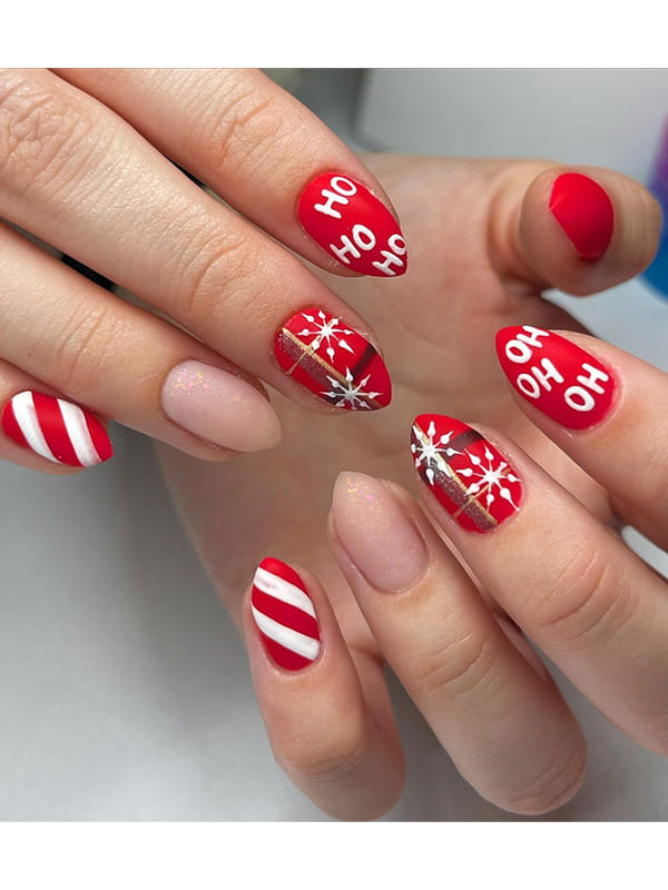 basic christmas nail art