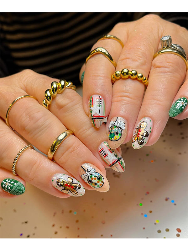 ornaments cute christmas nail art