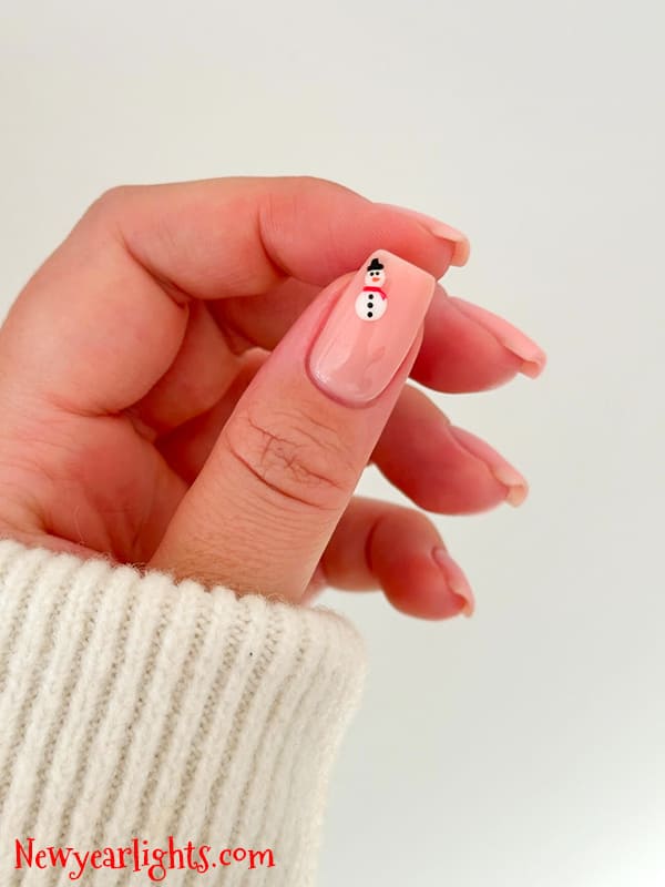 snowman nail art